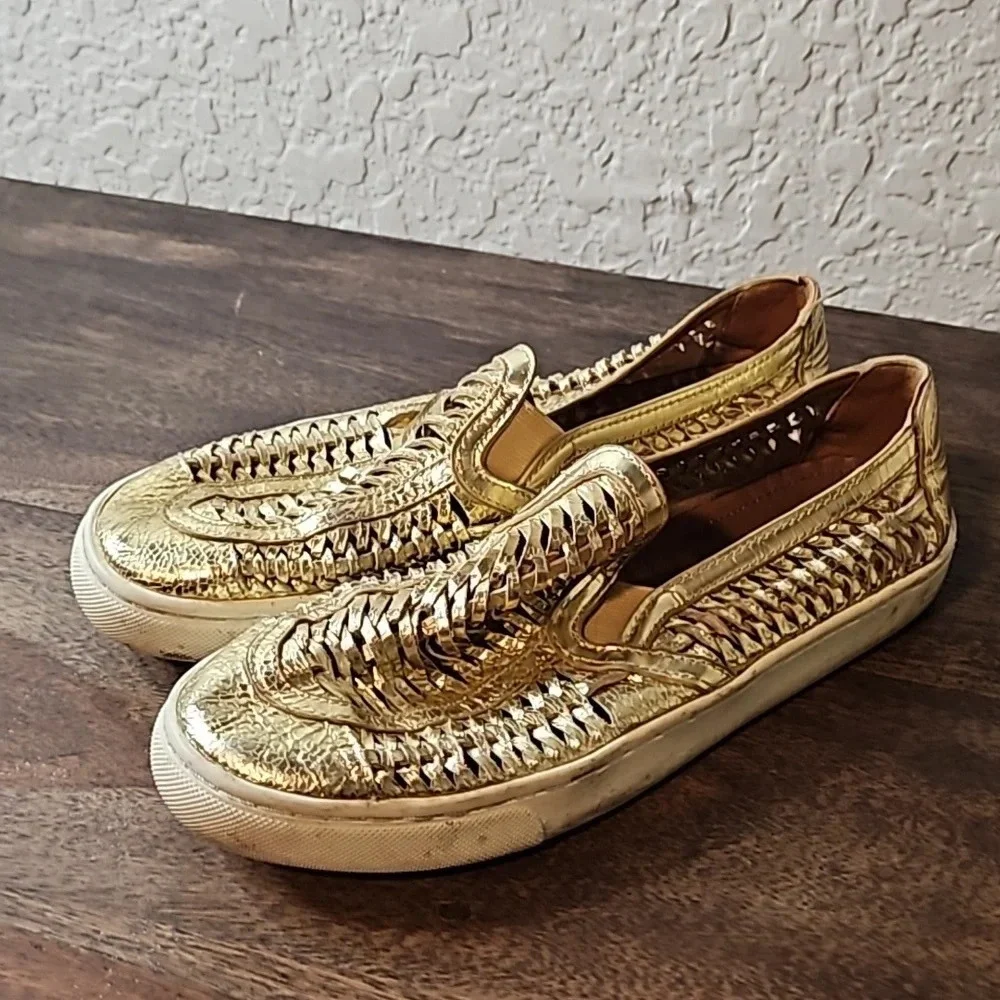 Tory Burch Gold Loafers‎